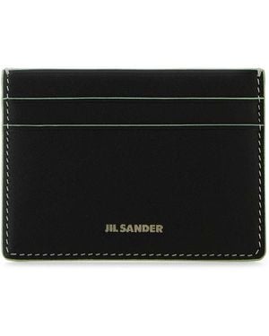 Jil Sander Leather Card Holder - Black