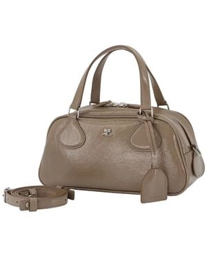 Courreges Courregès Leather Shoulder Bag - Gray