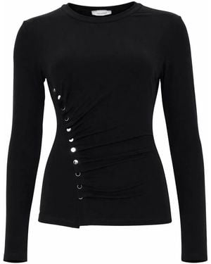 Rabanne Top Con Bottoni - Black