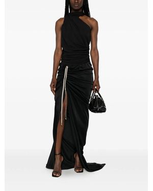 Rick Owens Asymmetric Long Skirt - Black