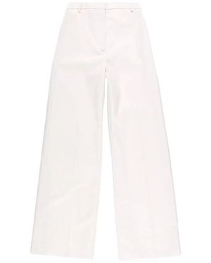 Nili Lotan Rivers Wide Leg Raw Pants - White