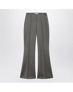 Frankie Shop Dessa Mélange Wool Trousers - Grey