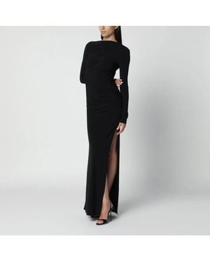 ANDAMANE Openback Stretch Jersey Maxi Dress - Black