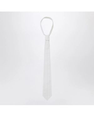 1989 STUDIO Striped Tie - White