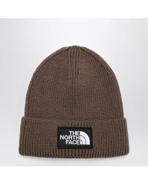 The North Face Beanie With Logo Patch - Brown