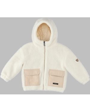 Moschino Kids Polyester Jacket - Natural