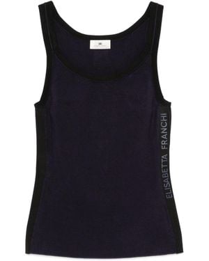 Elisabetta Franchi Viscose Polyamide Top - Black