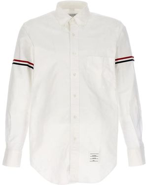 Thom Browne Grosgrain Armband Oxford Shirt - White