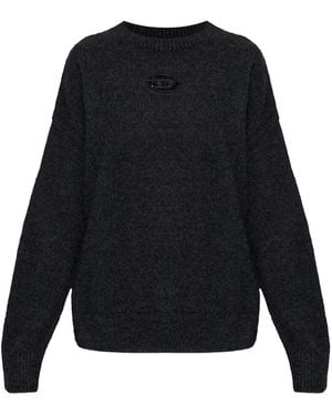 DIESEL Dark Charcoal Cut-Out Jumper - Blue