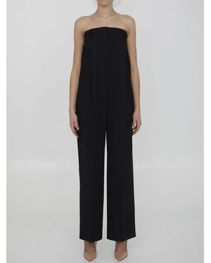 Burberry Tailored Wool Jumpsuit - Black