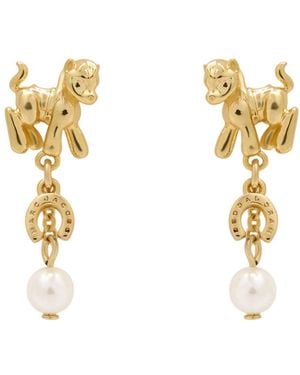 Marc Jacobs The Pony Charm Earrings - Metallic