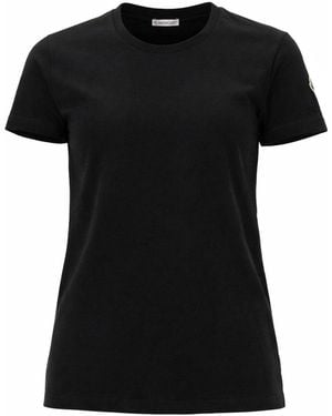 Moncler T-Shirt With Logo - Black