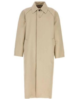 Balenciaga Cotton Trench Coat - Natural