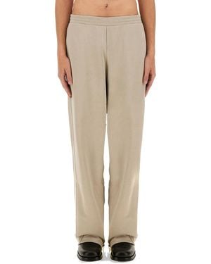 Helmut Lang Jogging Pants With Zipper - Natural