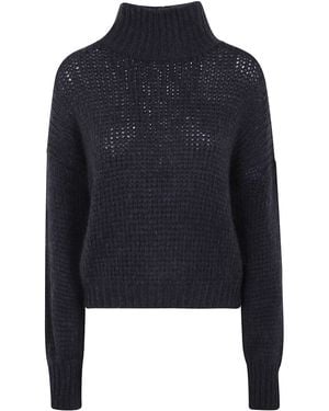 Nuur Long Sleeves Turtle Neck Jumper - Blue