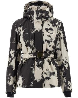 Fendi 'Frosted Fauna' Ski Jacket - Gray