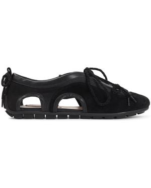 Simone Rocha Cutout Ballerina Grip Trained - Black