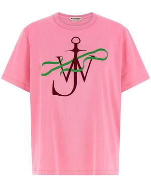 JW Anderson 'Ribbon Anchor' T-Shirt - Pink