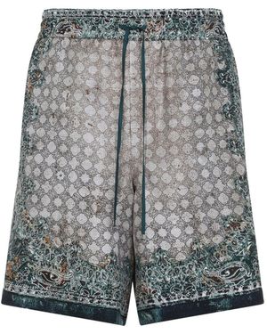 Amiri Bandana Bermuda - Gray