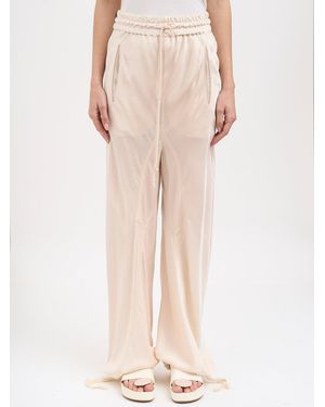 Yehuafan Soft Pants With Laces - Natural