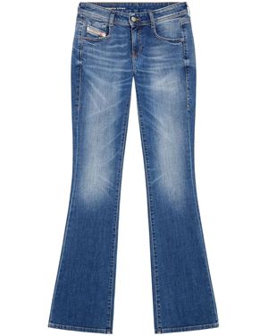 DIESEL Cotton Elastane Flared Jeans - Blue