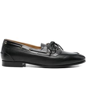 Bally Buffalo Leather Flat Shoes - White