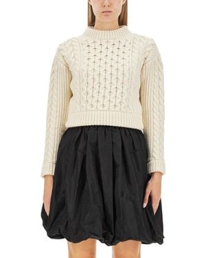Patou Woven Sweater - White