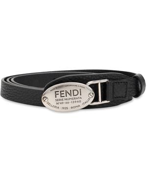 Fendi Leather Belt - Black