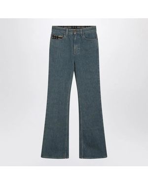 Burberry Midblue Jeans With Checkpattern Pocket