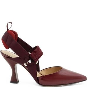 Fendi Colibrì Patent Leather Pumps - Brown