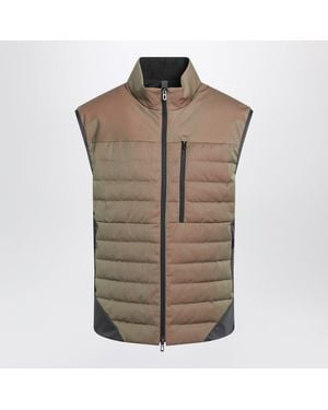 Sease Intrepid Iridescent Tech-Wool Padded Vest - Brown