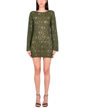 Gcds Monogram Macrame Dress - Green