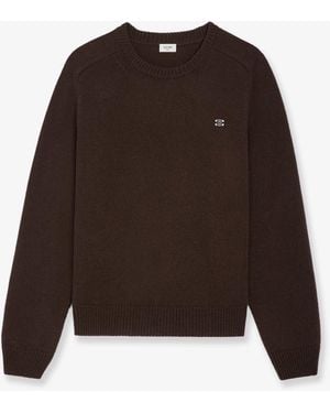 Celine Wool And Cashmere Sweater - Brown