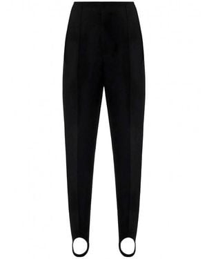 Bottega Veneta High-Rise Cotton Trousers - Black