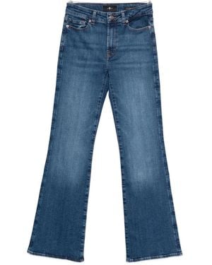 Seven7 The Leggy Bootcut Denim Jeans - Blue