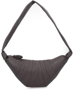Lemaire Structured Leather Shoulder Bag - Grey