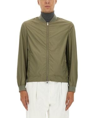 Brunello Cucinelli Bomber With Zip - Green
