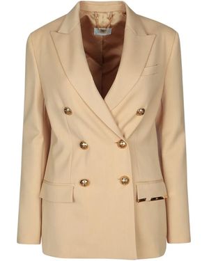 Elisabetta Franchi Blazer Doppio Petto - Natural