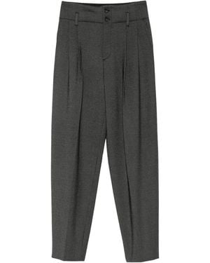 Alberta Ferretti Pleated Tapered Pants - Gray