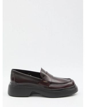 Tod's Calf Leather Flat Shoes - White