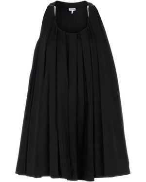 Loewe Satin Mini Dress - Black