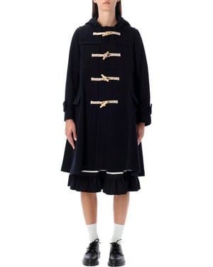Comme des Garçons Girl Wool Duffle Hooded Coat - Black