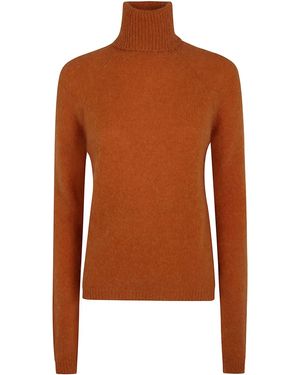 Base London Turtle Neck Sweater - Brown