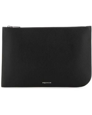 McQueen L Sling Zip Pouch - Black