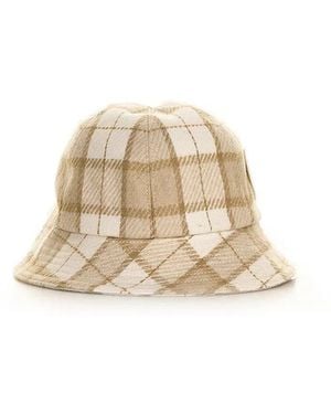 Helen Kaminski Checked Fisherman Style Franz Hat - Natural