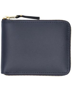 Comme des Garçons Wallet Wallet Small Leather Zip-Around Wallet - Blue