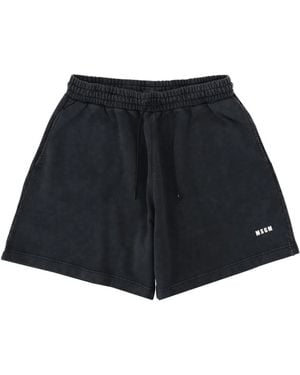MSGM Cotton Shorts - Black