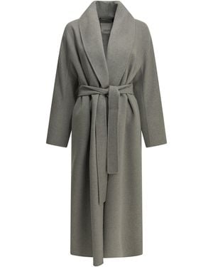 Max Mara Max Mara S Long Wool Coat - Gray