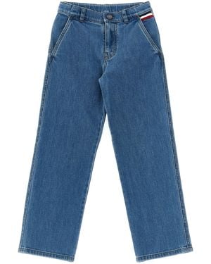Moncler Enfant Straight Leg Jeans - Blue