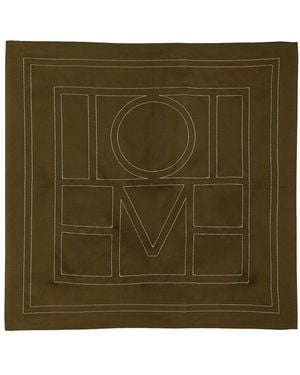 TOTEME Embroidered Monogram Scarf - Green